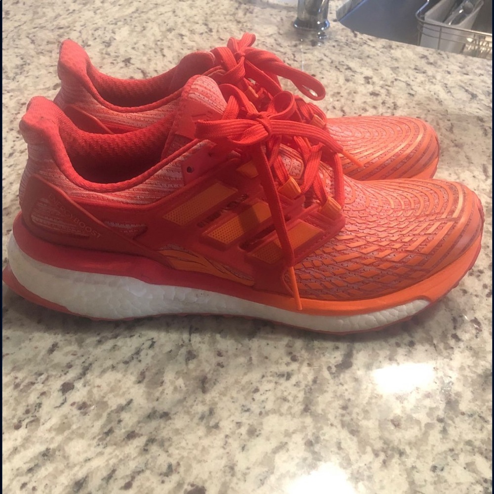 Orange Adidas Boost size 8